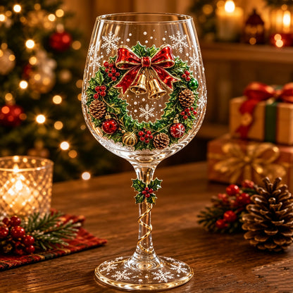 3D Christmas Wine Glass Collection