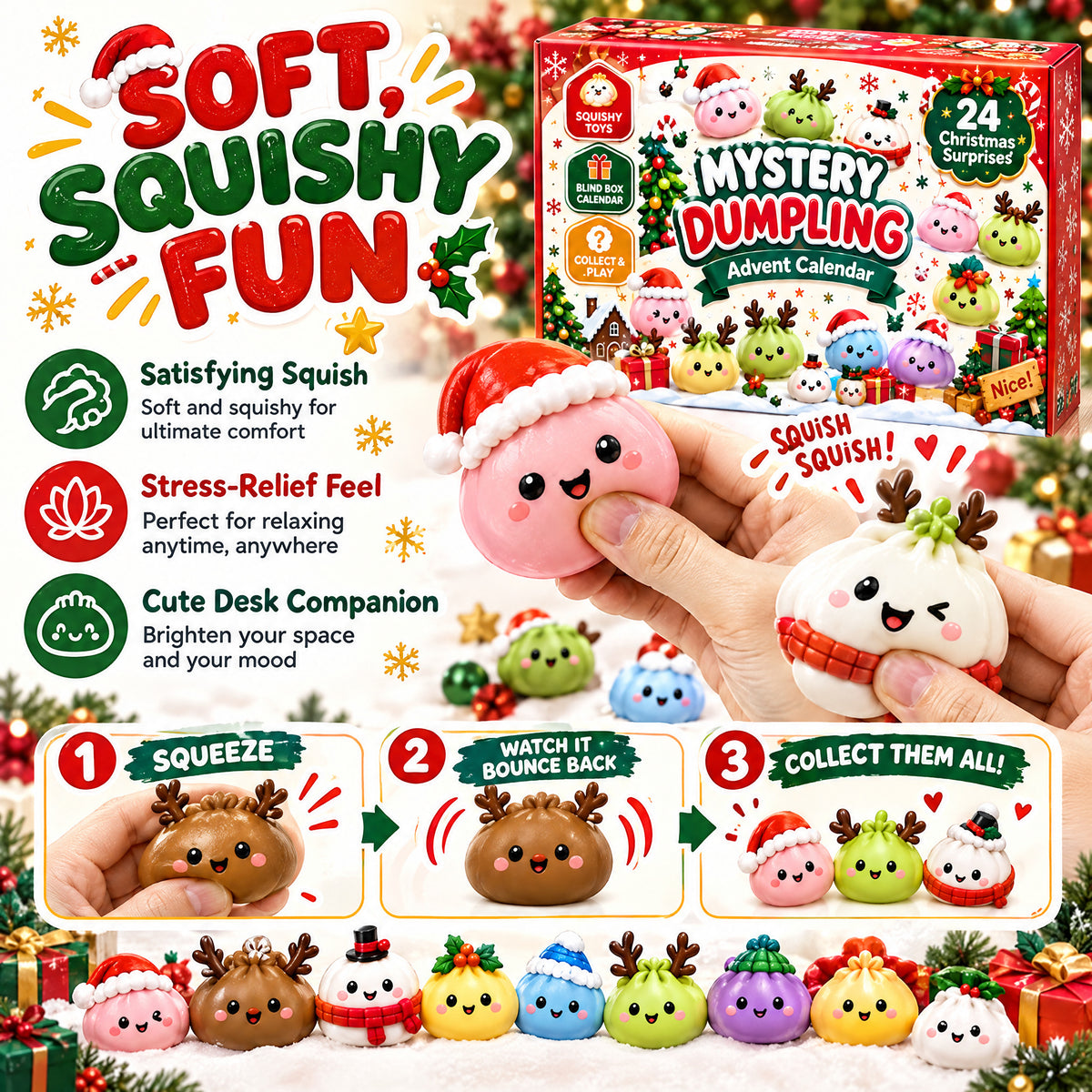 24-Day Dumpling Squishy Advent Calendar