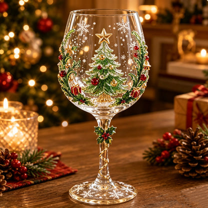 3D Christmas Wine Glass Collection