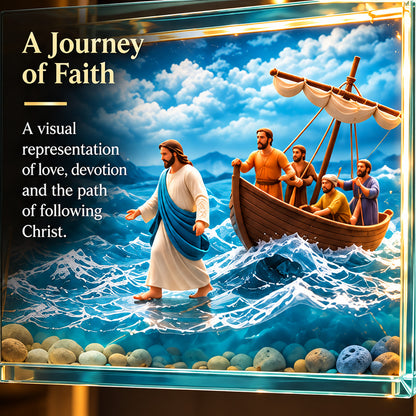 Illuminated Six-Scene Faith Cross