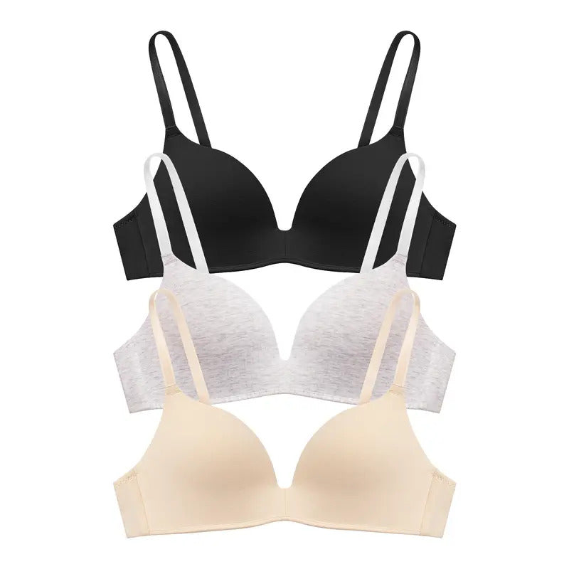 Ultra-Comfy Wireless Plunge Bra (3-Pack)