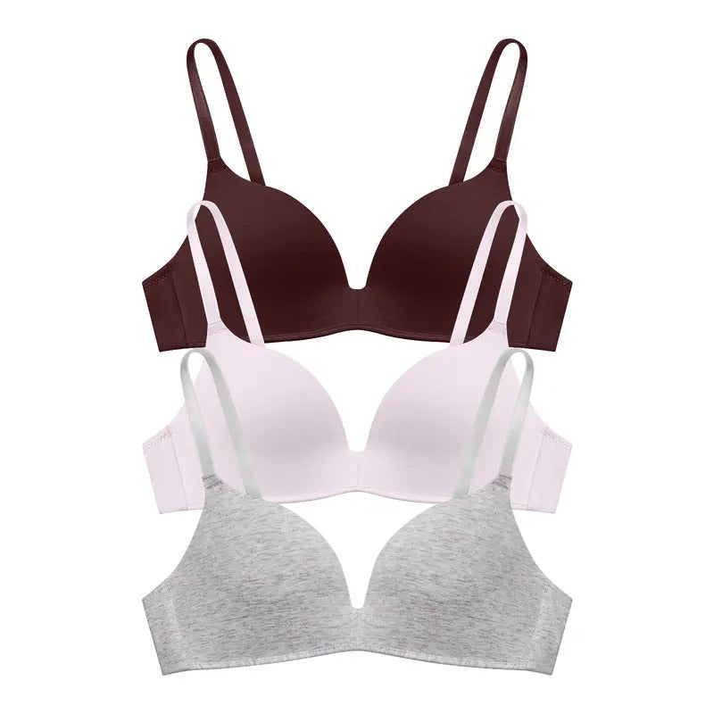 Ultra-Comfy Wireless Plunge Bra (3-Pack)