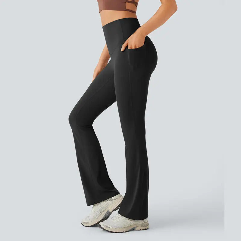 High-Waist Bootcut Yoga Leggings