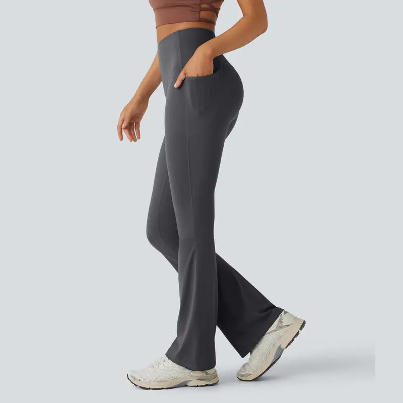 High-Waist Bootcut Yoga Leggings