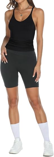 Ribbed Racerback V-Neck Tank Top