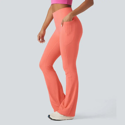 High-Waist Bootcut Yoga Leggings
