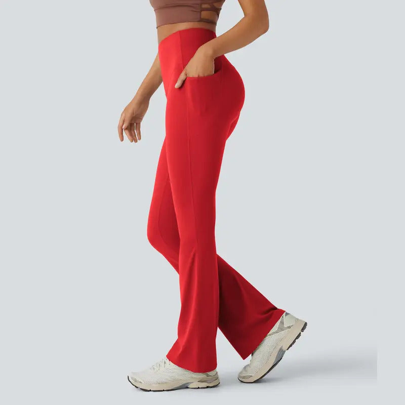 High-Waist Bootcut Yoga Leggings