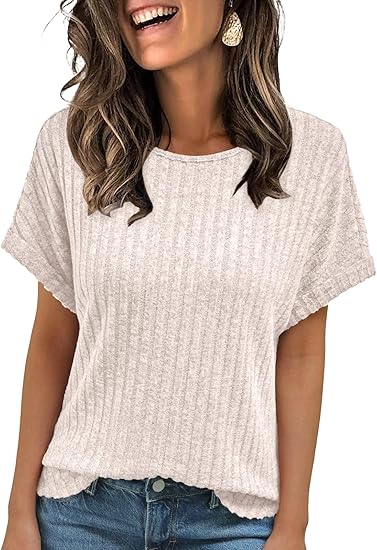 Soft Knit Dressy Short Sleeve Top