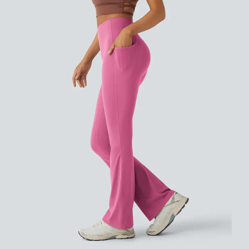 High-Waist Bootcut Yoga Leggings