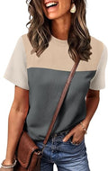 Color Block Knit Crewneck Top