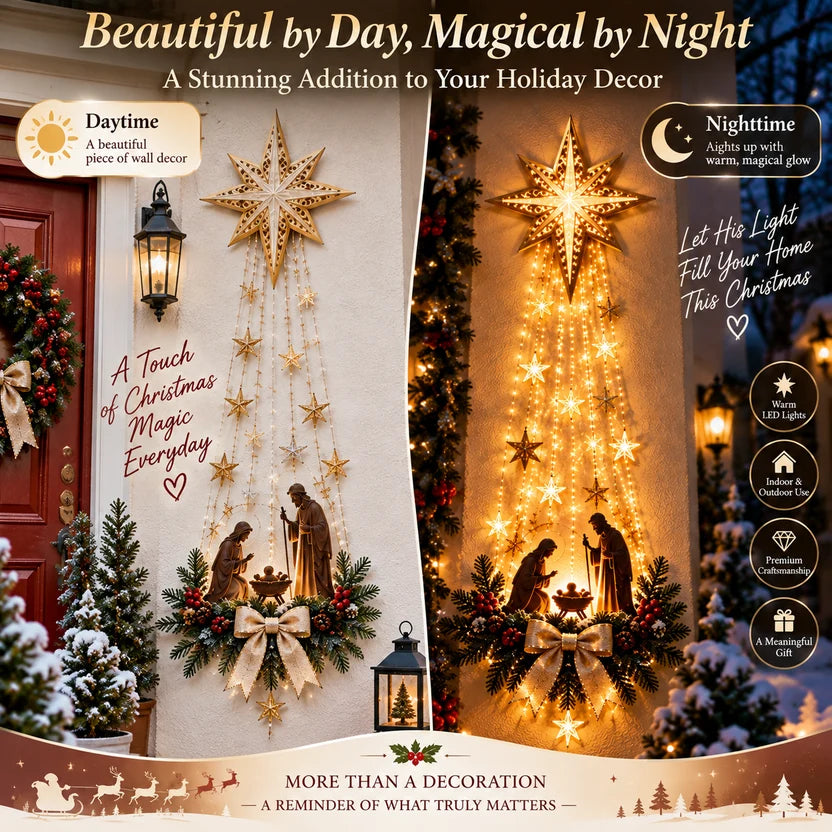 Bethlehem Star Lighted Nativity Wall Decor