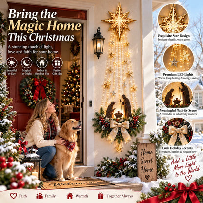 Bethlehem Star Lighted Nativity Wall Decor