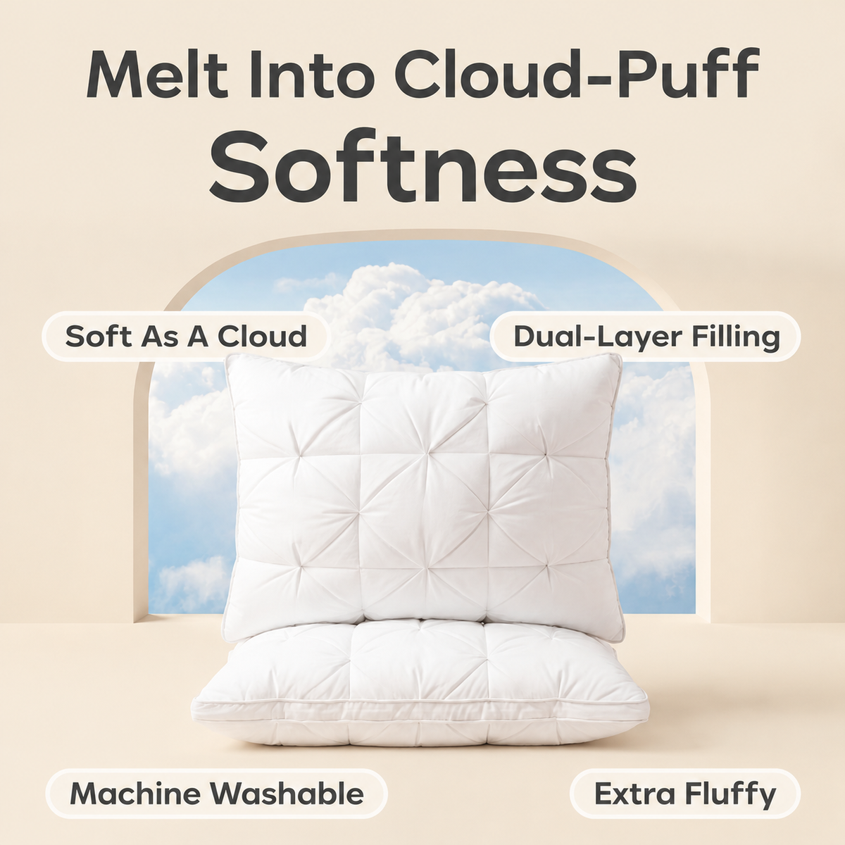 Cloud Plush Support Pillow