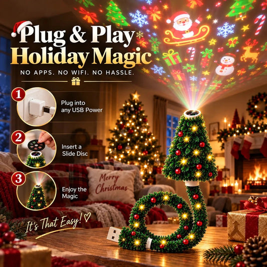 Magical Christmas Tree USB Projector Light