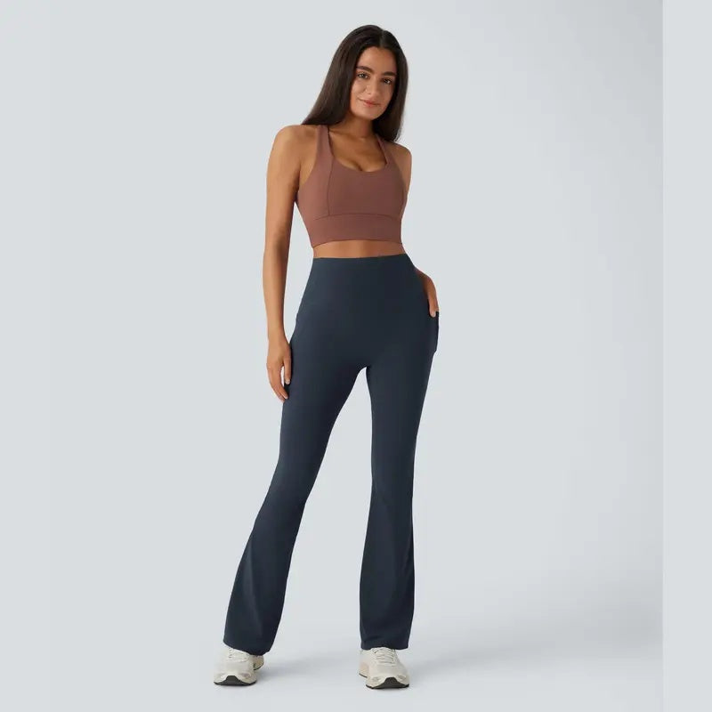 High-Waist Bootcut Yoga Leggings