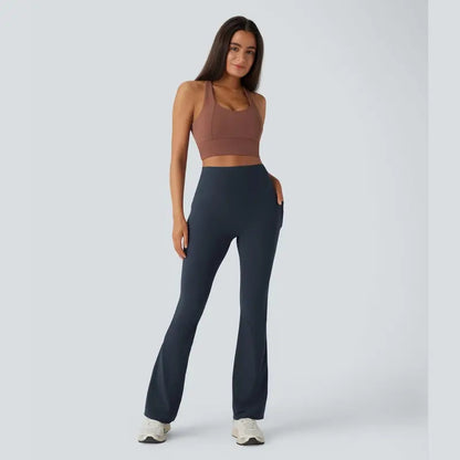 High-Waist Bootcut Yoga Leggings