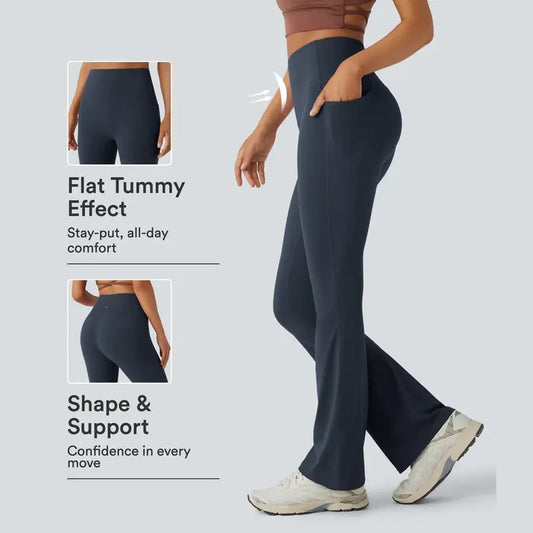 High-Waist Bootcut Yoga Leggings