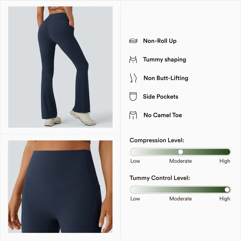 High-Waist Bootcut Yoga Leggings