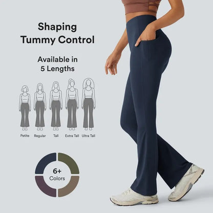High-Waist Bootcut Yoga Leggings